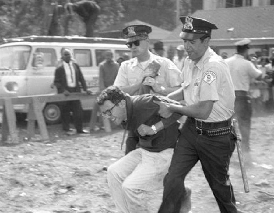 In 1963, Bernie Sanders was arrested while protesting racial segregation in Chicago – Courtesy of the Chicago Tribune