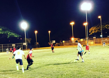 Students competed in soccer in past semesters at Moanalua Community Park in Salt Lake – Courtesy of Makana Tani